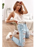 Mom-Fit-Jeans mit Löchern 5120 – Online-Shop – Boutique